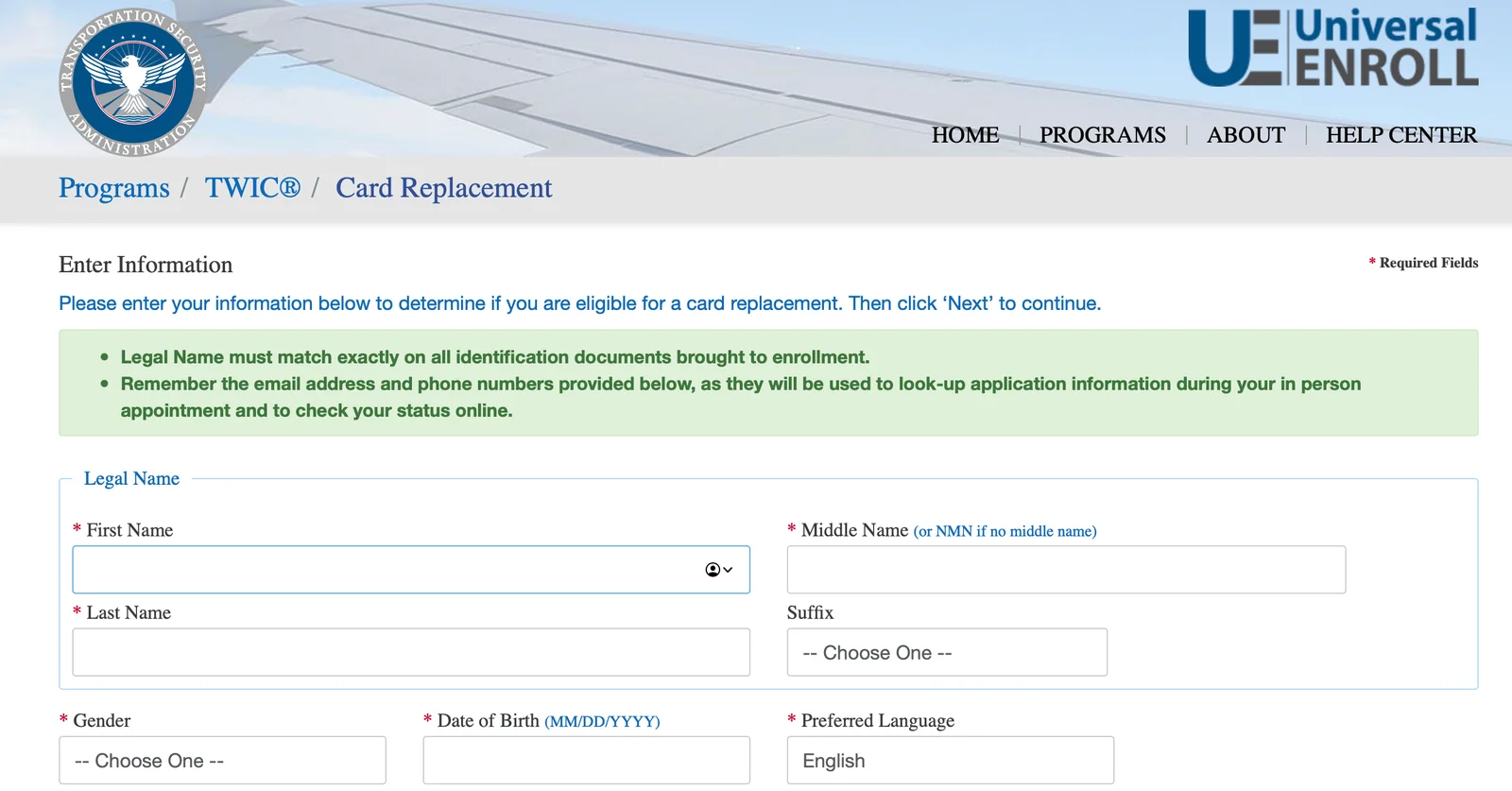 TWIC card renewal