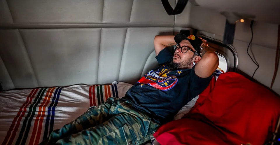 Resting Truck Driver