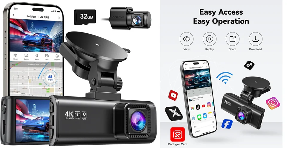 REDTIGER F7NP Dual Dash Cam