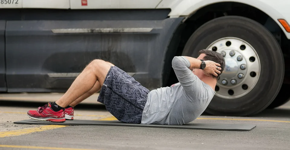 Truck Driver Exercises: Crunches